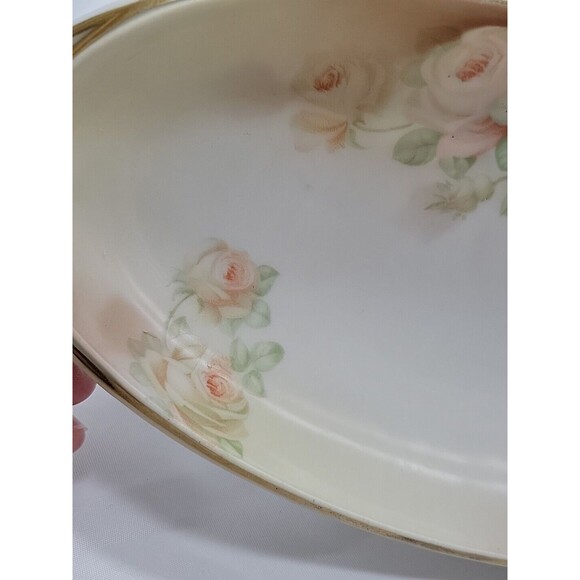 Antique Royal Rudolstadt PRUSSIA Celery Pickle Plate Dish Gold Rim - Picture 10 of 12